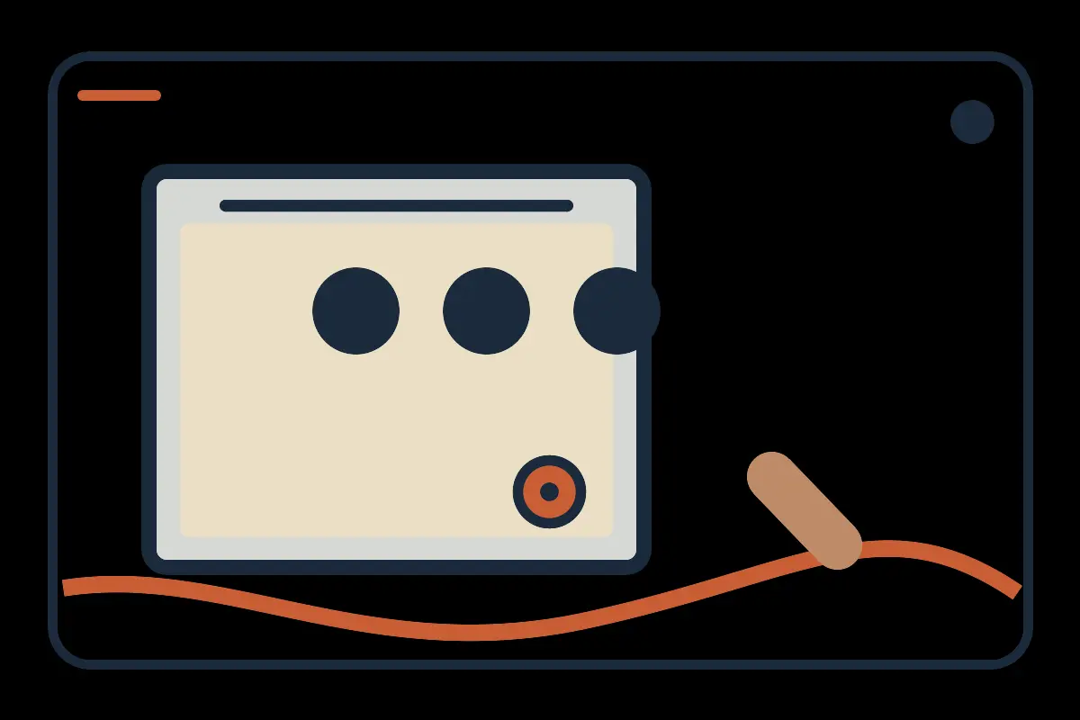 Illustrated cooker control panel inspection